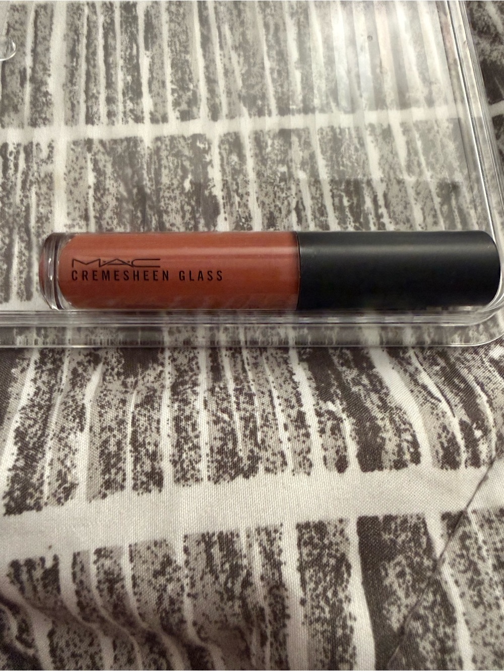 MAC Cosmetics Cremesheen Glass Lip Gloss - Warm Brown Shade Rare Discontinued
